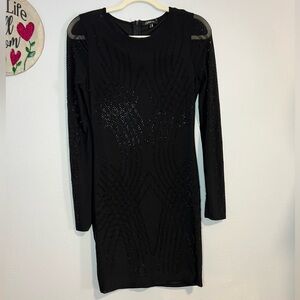 Elegant Black Long Sleeve Dress
